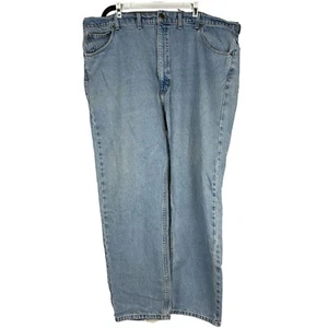 Vintage Carhartt Mens Work Jeans Size 44x32 Blue Denim Distressed Rugged - Picture 1 of 5