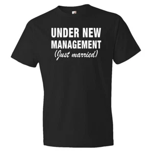 Just Married Shirts Wedding Gifts Husband Gift Under New Manage - Picture 1 of 3