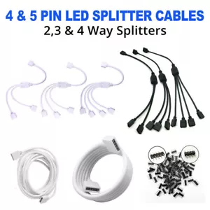 4/5Pin 1/2.5/5M Extension Cable Connector Adapter for RGB/RGBW LED Strip Light - Picture 1 of 16