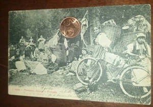 Cartolina d'epoca paesagg Italia Veneto Belluno Cadore portatrici alpine gerle  - Bild 1 von 2