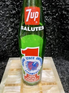 Rare Vintage 7up Souvenir Bottle IN State University Sycamores ‘79 NCAA Finalist - Picture 1 of 5