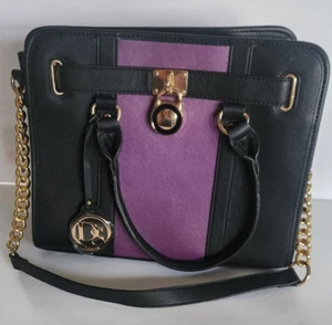 Dasein shoulder bag / handbag / purse NWOT Black & purple - Picture 1 of 9