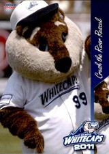 2011 West Michigan Whitecaps Choice #30 Crash the River Rascal MASCOT - NM Card