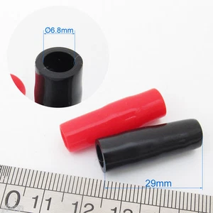10 piezas Bota de goma de silicio para enchufes de plátano máximo 7 mm Longitud: 29 mm Diapositiva interna: 6,8 mm - Imagen 1 de 6