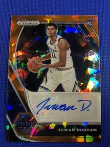 2021 #DP-JDU Juwan Durham Panini Prizm Draft Picks RC Orange Cracked Ice Auto - Picture 1 of 2