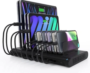 USB PD Charging Station, Unitek 120W 10-Port Type-C Charging Station -New - Picture 1 of 10
