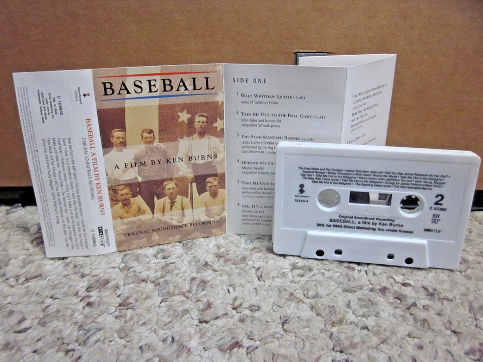 BASEBALL cassette tape Ken Burns soundtrack 1994 Jackie Robinson’s Eulogy PBS - Image 1 of 1
