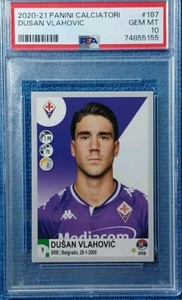 2020-21 Panini Calciatori #187 Dusan Vlahovic PSA 10 Gem-Mt Sticker - Bild 1 von 4