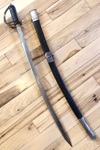 SÄBEL MIT SCHEIDE "VACRO" SCHWERT ÄTZMUSTER 37" lang 30" Klinge - Bild 1 von 10