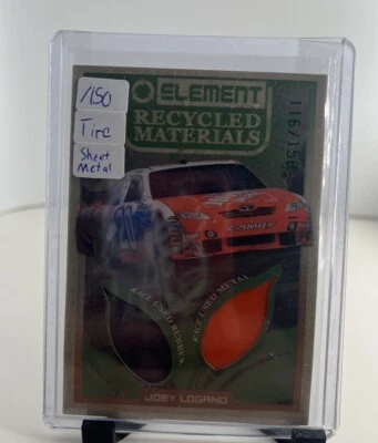 JOEY LOGANO /150 Green Foil 2010 Press Pass Element Recycled Materials Racing - Image 1 of 3