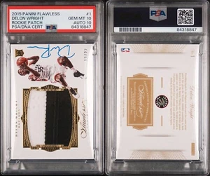 DELON WRIGHT 2015-16 Panini Flawless Rookie Patch Autograph 13/22 PSA 10 (Pop 1) - Picture 1 of 1