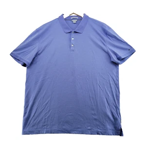 Calvin Klein Liquid Cotton Men's Size XL Solid Purple Short Sleeve Polo Shirt - Picture 1 of 10