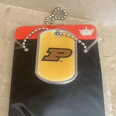 Purdue Boilermakers Dog Tag Necklace NCAA Fan Neck Ball Chain New - Image 1 of 2