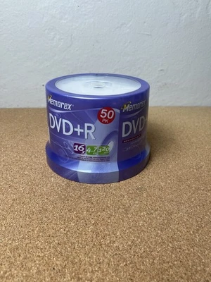 MEMOREX  DVD+R 50-PACK - 8X, 4.7 GB, 120 MINUTES BRAND NEW SEALED - Image 1 of 4