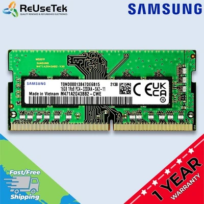 Samsung | 16GB | M471A2G43BB2-CWE | 1Rx8 PC4-3200AA | Laptop Memory SODIMM RAM - Image 1 of 4