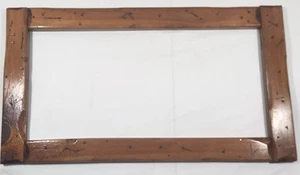 Vintage Signed Handmade Wooden Distressed Picture Photo Frame 23.5"x11" - Picture 1 of 9