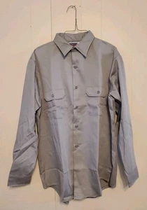 Vintage Big Mac Shirt Mens 16-16.5 35 Gray Mechanic Button Up Long Sleeve USA - Picture 1 of 3