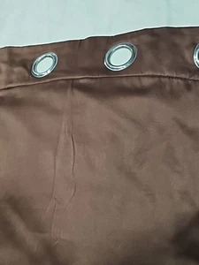 2 Brown Window Curtains 82" x 48" Each JCPenny Cindy Crawford 8 Ring Blackout 95 - Picture 1 of 8