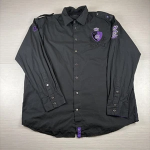 Coogi Shirt Mens XL Crest Embroidered Button Up Long Sleeve - Picture 1 of 5