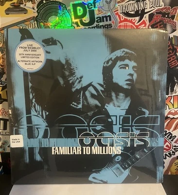OASIS Familiar To Millions NEW 3LP BLUE VINYL W/HYPE STICKER  - Image 1 of 3