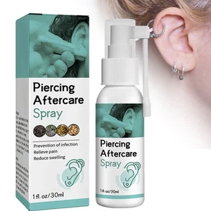Piercing Aftercare Spray Saline Solution for Piercings Bumps Accelerated Healing - Picture 1 of 12