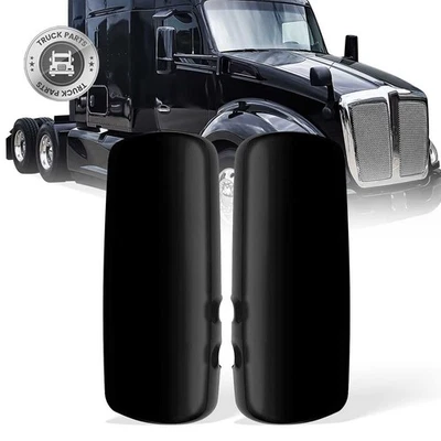 2PCS Door Mirror Cover Black For Kenworth T680 T880 2014 - 2019 Left+Right Side Foto 1 de 4