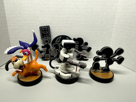 Nintendo Amiibo Figures Lot Duck Hunt, R.O.B., Game and Watch