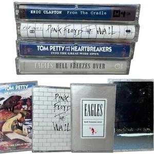 Pink Floyd The Wall, Tom Petty, The Eagles, Eric Clapton, Cassette Tape Lot - Picture 1 of 24
