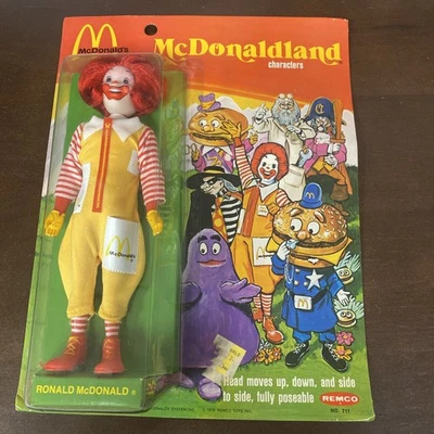 McDonald's Рональд McDonald Remco кукла MOC 1976 McDonaldland игрушка фигурка запечатанный - Изображение 1 из 4