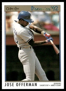 1992 O-PEE-CHEE PREMIER JOSE OFFERMAN LOS ANGELES DODGERS #123 - Picture 1 of 2