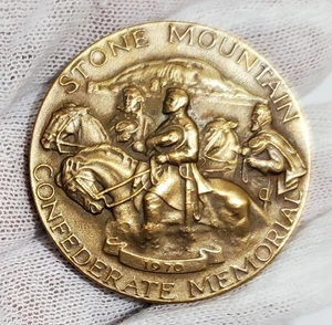 1970 Stone Mountain Confederate Memorial Bronze Medal Medallic Art Co N.Y. - Picture 1 of 7