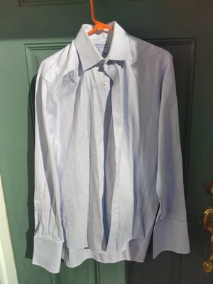 Camisa de vestir Charles Tyrwhitt para hombre 15/35 azul/blanco a cuadros puño francés Foto 1 de 4