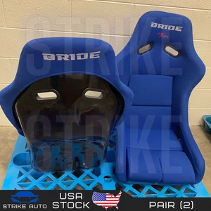 Bride Style Fabric Blue In XL Size Seats 2 Pieces US Bucket Seats USA - Bild 1 von 1
