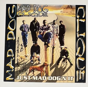 Mad Dog Clique Just Mad Dog’n It FIRMATO 12”x12” Promo Flat 1996 Ohio - Foto 1 di 6