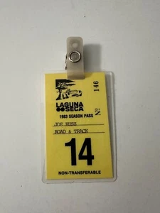 Laguna Seca Raceway 1983 Season Pass Joe Rusz (Road & Track) - 1983! - Bild 1 von 3