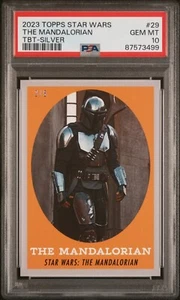 2023 Topps Star Wars Throwback Thursday #29 Mandalorian Silver 2/5 PSA 10 - Picture 1 of 2