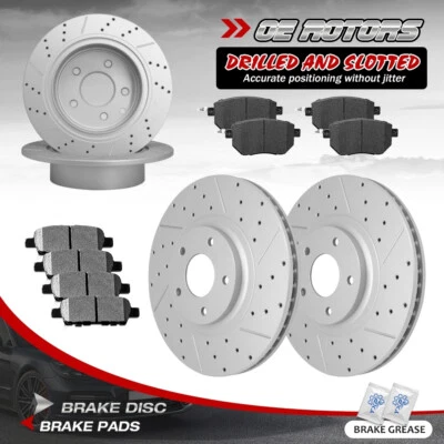 Front Rear Brake Rotors + Brake Pads for 2004 2005 2006 2007 2008 Nissan Maxima - Image 1 of 4