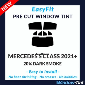 EasyFit Static Pre Cut Window Tint For Mercedes S Class 2021+ - 20% Dark Rear - Picture 1 of 3