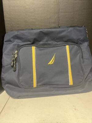 Сумка с короткими ручками Nautica большая холщовая темно-синяя 18 дюймов x 14 дюймов - Изображение 1 из 4