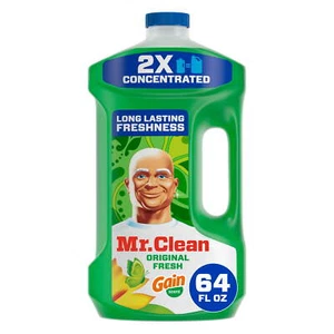 Mr. Clean 2X Concentrated Multi Surface Cleaner withRain Scent, 64 fl oz. NEW - Picture 1 of 8