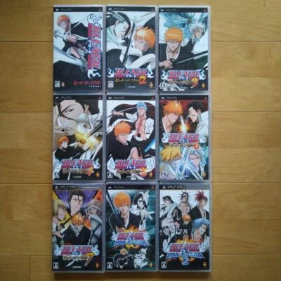 Lot 9 PSP Bleach Heat The Soul 1 2 3 4 5 6 7 & Soul Carnival 1 2 set Japan Ver. - Image 1 of 4
