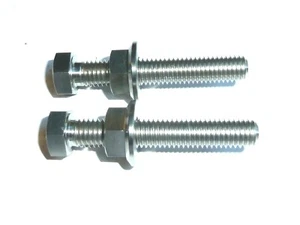 Aprilia RS50 1999-2005 Titanium chain Axle Adjuster Nut & Bolt Set AP8152305 - Picture 1 of 9