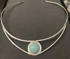 DTR JAY KING 925 Sterling Silver - Vintage Turquoise Collar Necklace