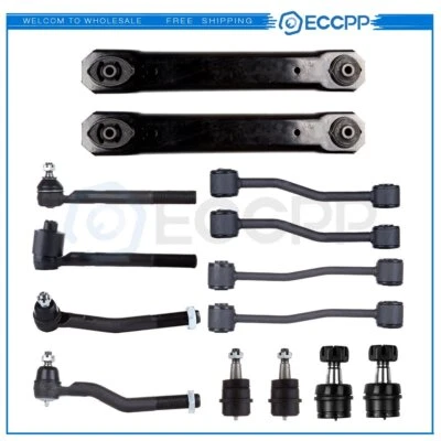 For 1999-04 Jeep Grand Cherokee 14Pcs Front Tie Rods Ball Joint Sway Bar - Image 1 of 4