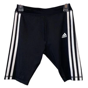 Adidas Black & White Long Biker Shorts - Picture 1 of 5