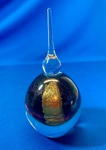 EICKHOLT MUNDGEBLASENES GLAS PARFÜMFLAKON & STOPFEN 1997 - Bild 1 von 7