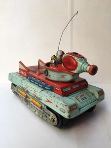 60s Yonezawa X-5 Tin Moon Patrol Vehicle Battery Operated toy rare - Picture 1 of 12