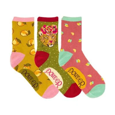 Calcetines de bambú para dama y mujer con estampado de leopardo diseño animal regalo en caja Reino Unido 4-9  Foto 1 de 3