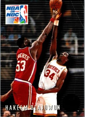 1993-94 SkyBox Premium #6 Hakeem Olajuwon basketball card 7TTT - Image 1 of 2