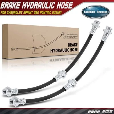 Rear Left & Right Brake Hydraulic Hose for Chevrolet Sprint Geo Pontiac Suzuki - Image 1 of 4
